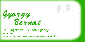 gyorgy bernat business card
