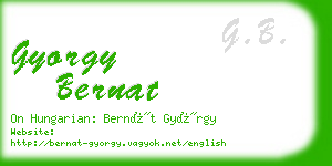 gyorgy bernat business card